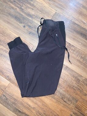 Apana Black Athletic Joggers with Ribbed Ankles